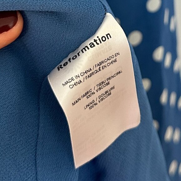 REFORMATION Juliette A-Line Dress in Lazuli Size US 10 - Picture 9 of 11